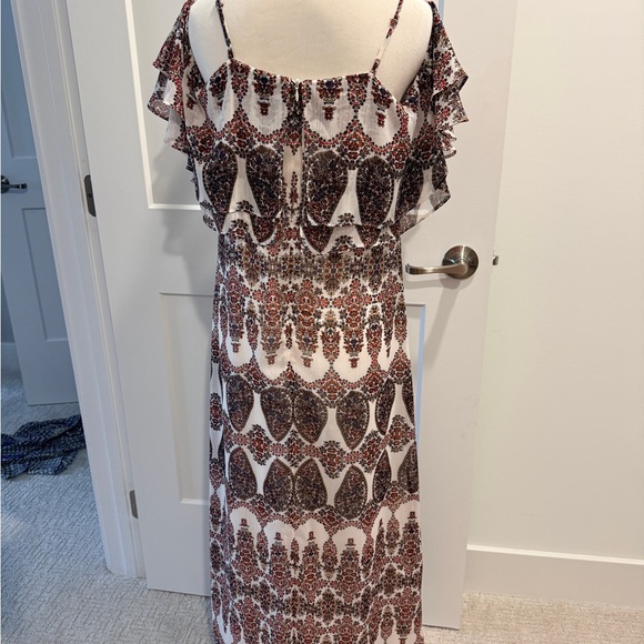 Banana Republic Black, Red, Brown Patterned Maxi Dress - Picture 3 of 7